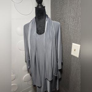 NWOT Elegant silver gray blouse